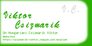 viktor csizmarik business card